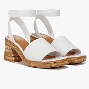 Franco Sarto Women's Faron Heeled Sandal white summer